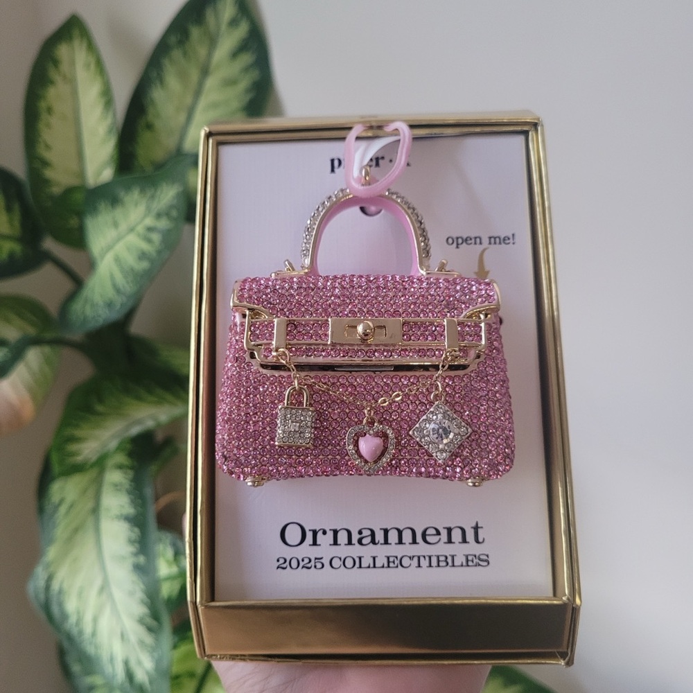 Piper K pink rhinestone tote bag 2025 collectable ornament